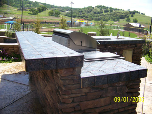 Tile in-lay Outdoor Kitchen Pleasanton